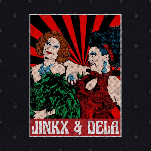 Vintage Jinkx and Dela Pop Art by Motor Lipat